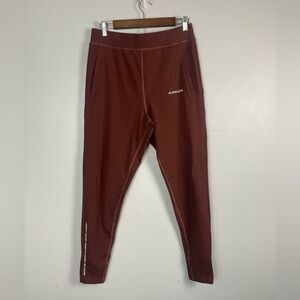 Alphalete Joggers Men's M Brown Pro-Elite Taper Athletic Nylon Stretch Gym Train